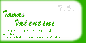 tamas valentini business card